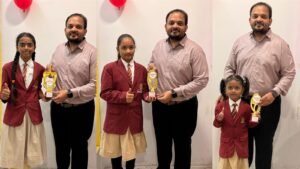 PTM 2 at LAKSH Kisannagar - FA-2 toppers receive Topper trophies from the school management