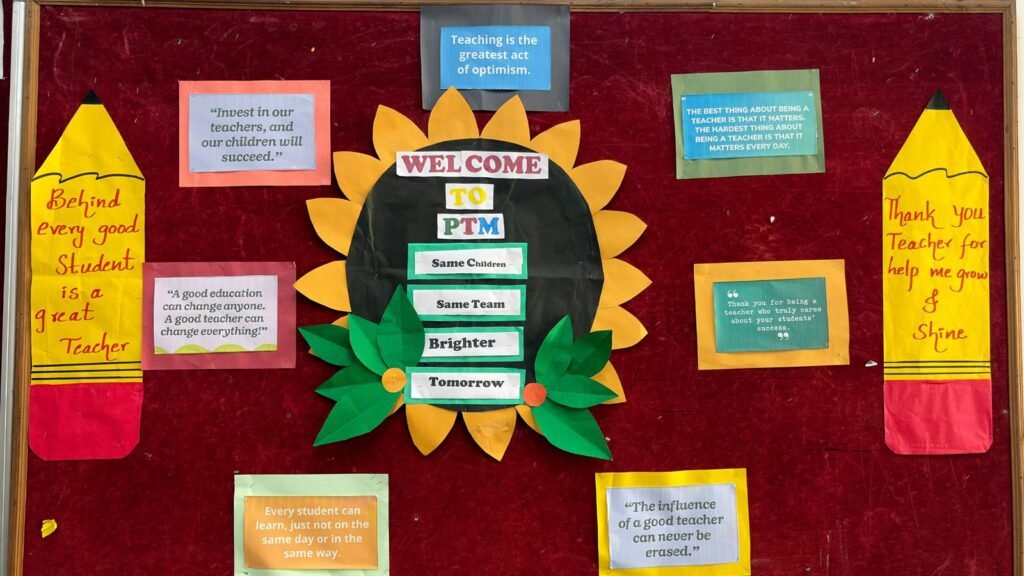 Welcome to PTM board at LAKSH Kisannagar: Same Children, Same Team, Brighter Tomorrow